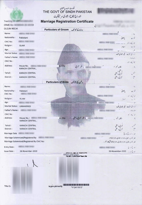 NADRA Marriage Certificate Online Nikah Nama Online Check NADRA