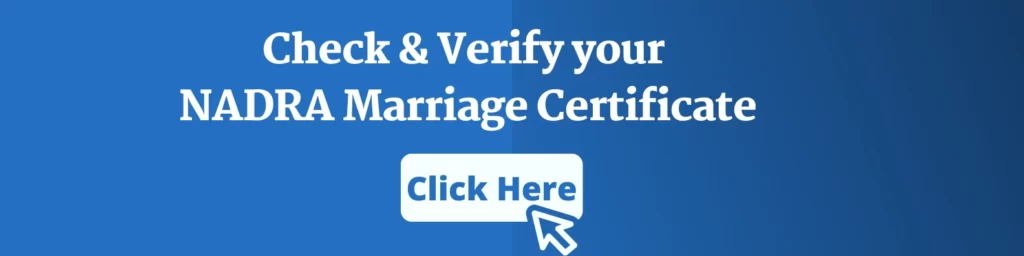 check Nadra Marriage Certificates