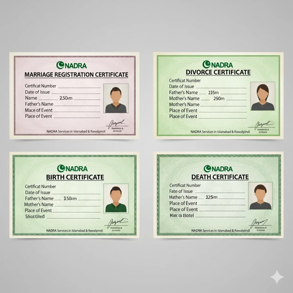 NADRA Divorce Certificate Services in Pakistan 4 Sample of NADRA Divorce Registration Certificate Pakistan