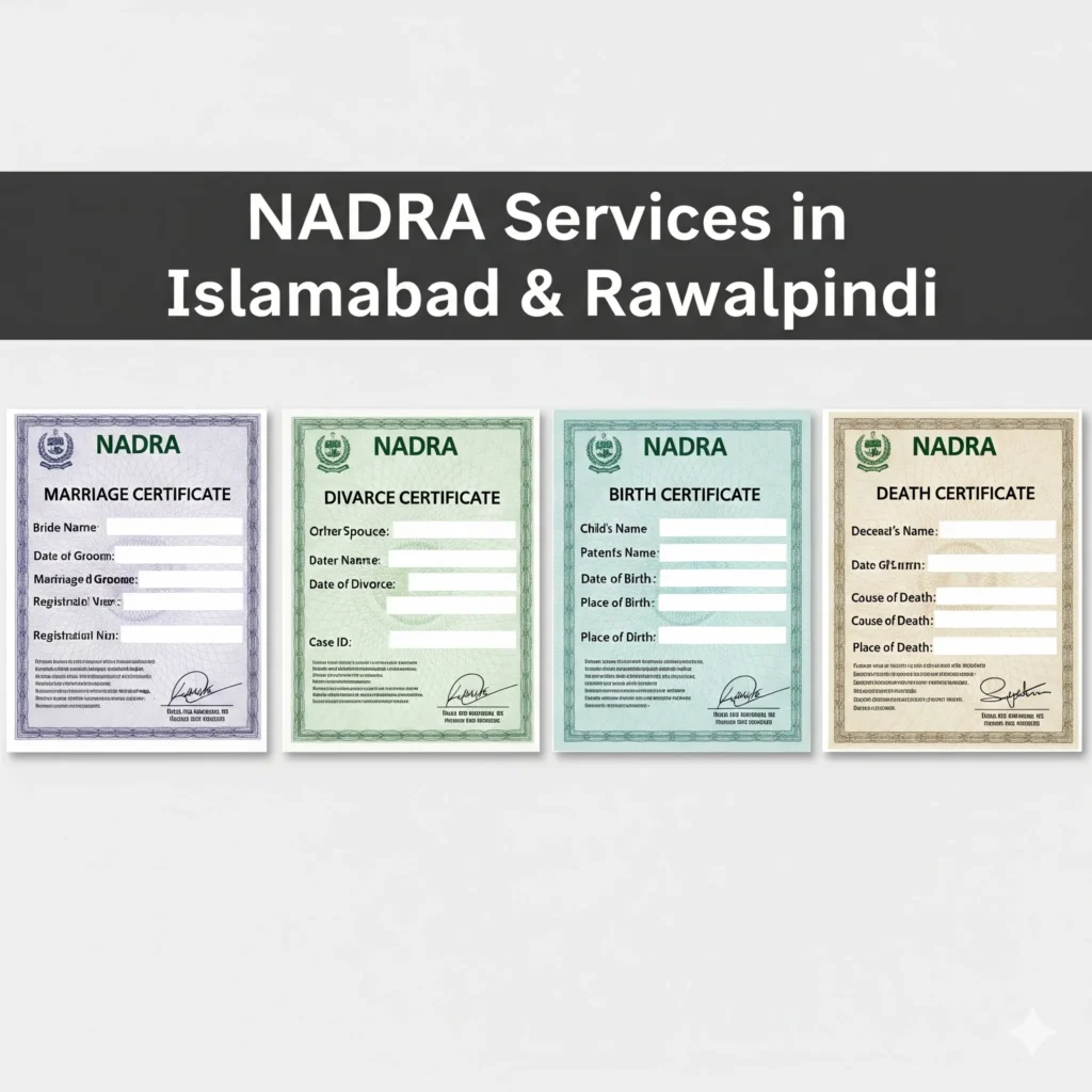 NADRA Birth Certificate Services in Pakistan 2 NADRA office staff issuing birth certificates