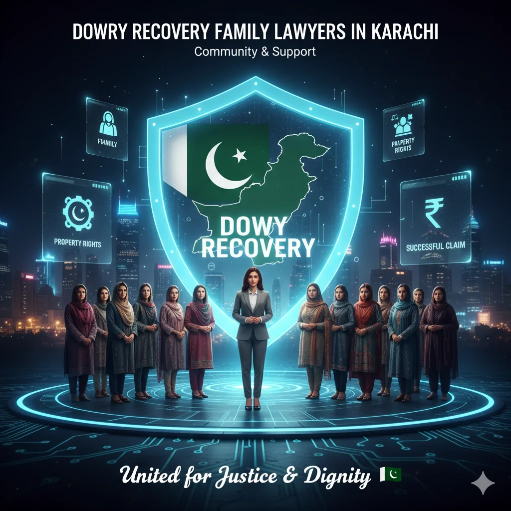 How to recover dowry in Karachi through Family Court Best dowry recovery lawyers in Karachi Jahez recovery legal services for women Karachi Dowry recovery along with divorce or khula Karachi Legal help for unlawful withholding of dowry in Karachi Dowry recovery process in Karachi Family Court Dowry articles and jewellery recovery lawyers Karachi