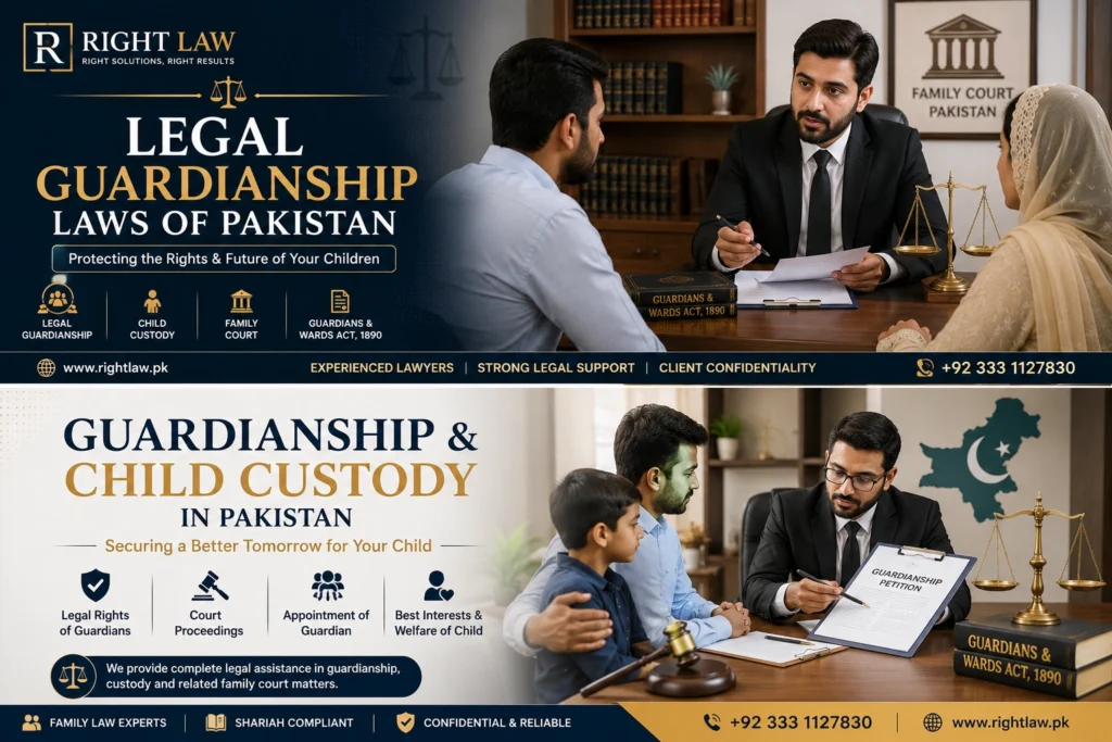 Legal guardianship lawyers in Pakistan advising parents about guardianship and child custody laws
