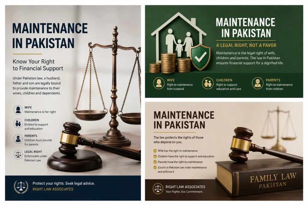 Maintenance in Pakistan for wife and child – Family Court legal support